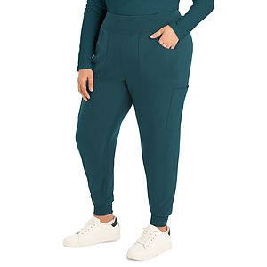 Landau - Forward - Women's 7-Pocket Mid-Rise Rib-Knit Elastic Waist Cargo Pant