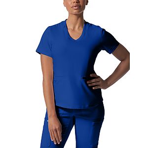 Landau - Forward - Women's 3-Pocket Rib-Knit Neckline V-Neck Top