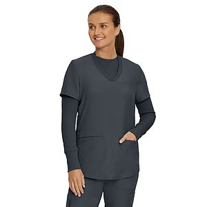 Landau - Forward - Women's 1-Pocket Long-Sleeve Crew Neck Underscrub Tee