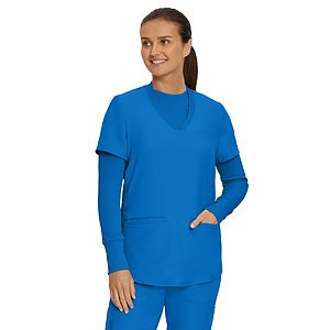 Landau - Forward - Women's 1-Pocket Long-Sleeve Crew Neck Underscrub Tee