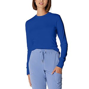 Landau - Forward - Women's 1-Pocket Long-Sleeve Crew Neck Underscrub Tee