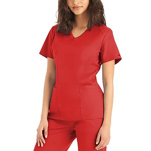 Landau - ProFlex - Women's 3-Pocket V-Neck Top