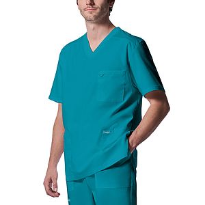 Landau - ProFlex - Men's 4-Pocket Back Yoke V-Neck Top
