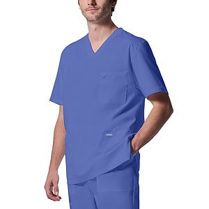 Landau - ProFlex - Men's 4-Pocket Back Yoke V-Neck Top