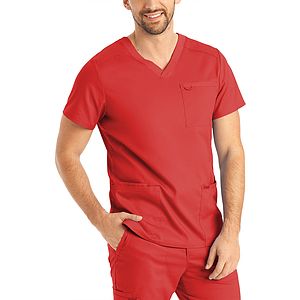 Landau - ProFlex - Men's 4-Pocket Back Yoke V-Neck Top