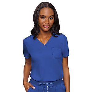 Med Couture - Touch - Women's 1-Pocket V-Neck Top