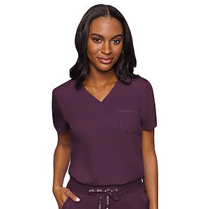 Med Couture - Touch - Women's 1-Pocket V-Neck Top