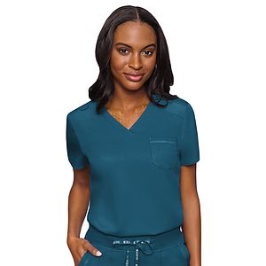 Med Couture - Touch - Women's 1-Pocket V-Neck Top