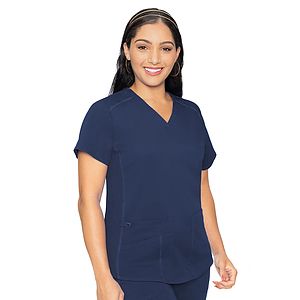 Med Couture - Touch - Women's 4-Pocket V-Neck Shirttail Top