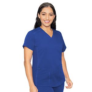 Med Couture - Touch - Women's 4-Pocket V-Neck Shirttail Top