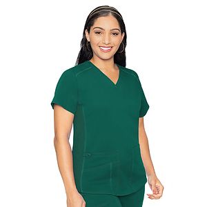 Med Couture - Touch - Women's 4-Pocket V-Neck Shirttail Top