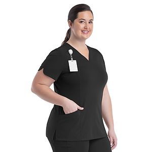 Maevn - Focus - Women's Two-Pocket Tulip-Neck Top