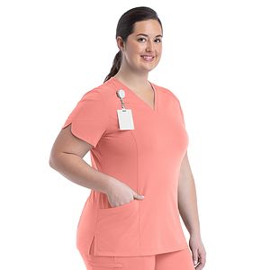 Maevn - Focus - Women's Two-Pocket Tulip-Neck Top