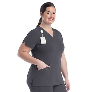 Maevn - Focus - Women's Two-Pocket Tulip-Neck Top
