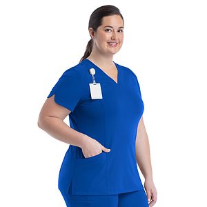 Maevn - Focus - Women's Two-Pocket Tulip-Neck Top