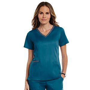 Maevn - Matrix - Women's Three-Pocket Heather Neck Band Top