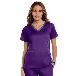 Maevn - Matrix - Women's Three-Pocket Heather Neck Band Top