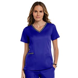 Maevn - Matrix - Women's Three-Pocket Heather Neck Band Top