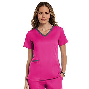 Maevn - Matrix - Women's Three-Pocket Heather Neck Band Top