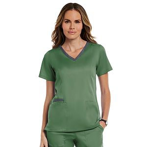 Maevn - Matrix - Women's Three-Pocket Heather Neck Band Top