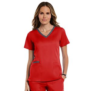 Maevn - Matrix - Women's Three-Pocket Heather Neck Band Top