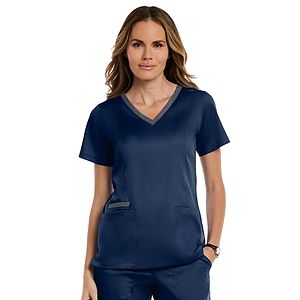 Maevn - Matrix - Women's Three-Pocket Heather Neck Band Top