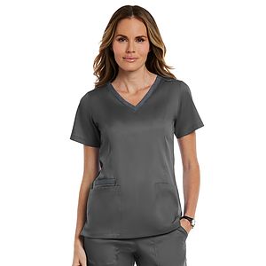 Maevn - Matrix - Women's Three-Pocket Heather Neck Band Top