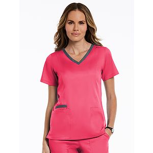 Maevn - Matrix - Women's Three-Pocket Heather Neck Band Top