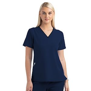 Maevn - Matrix Impulse - Women's Three-Pocket Contrast Stitching V-Neck Top