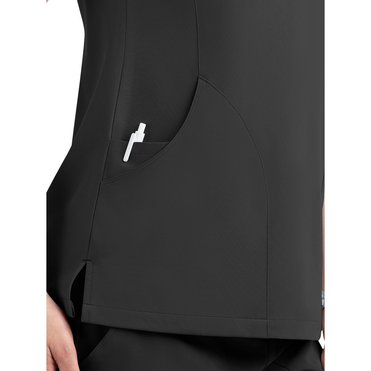 Maevn - Matrix Impulse - Women's Three-Pocket Contrast Stitching V-Neck Top
