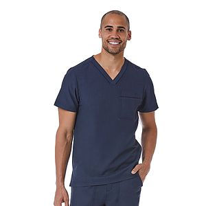 Maevn - Matrix Pro - Men's One-Pocket Tuckable Contrast Piping V-Neck  Top