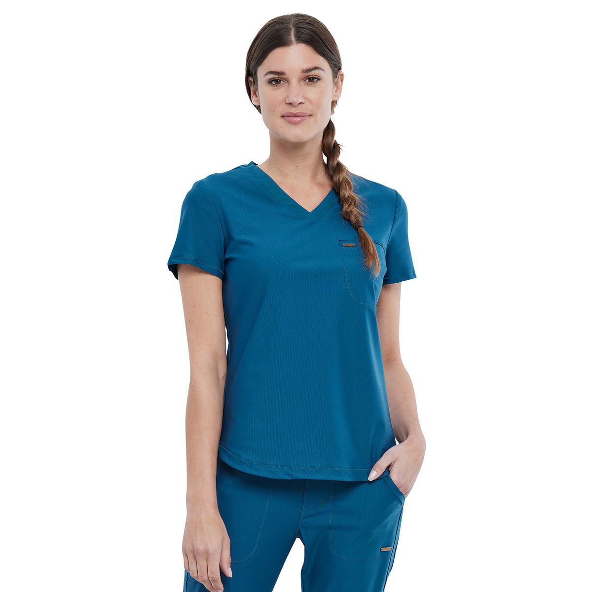 Cherokee - Form - Women's 1-Pocket Tuckable V-Neck Top