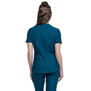 Cherokee - Form - Women's 2-Pocket Curved Hemline V-Neck Top