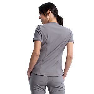 Cherokee - Form - Women's 2-Pocket Curved Hemline V-Neck Top