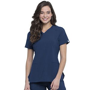 Infinity - Women's 2 Pocket Princess Seams V-Neck Top