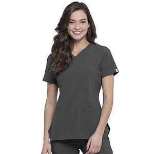 Infinity - Women's 2 Pocket Princess Seams V-Neck Top