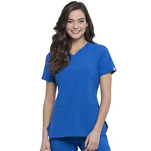 Infinity - Women's 2 Pocket Princess Seams V-Neck Top