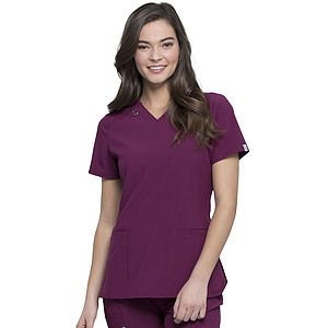 Infinity - Women's 2 Pocket Princess Seams V-Neck Top