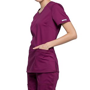 Cherokee - Workwear Revolution - Women's 3-Pocket Round Neck Top