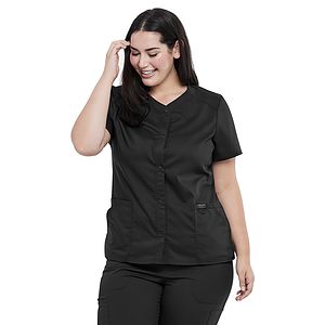 Cherokee - Workwear Revolution - Snap Front V-Neck Top