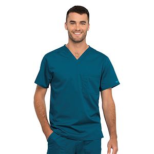 Cherokee - Workwear Revolution - Unisex 1 Pocket Tuckable V-Neck Top