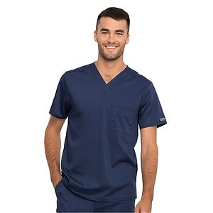 Cherokee - Workwear Revolution - Unisex 1 Pocket Tuckable V-Neck Top