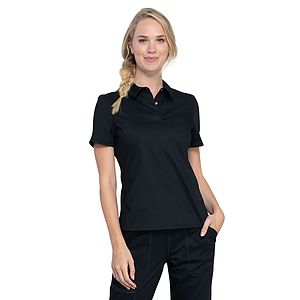 Cherokee - Workwear Revolution - Women's 1-Pocket Tuckable Snap Front Polo Shirt