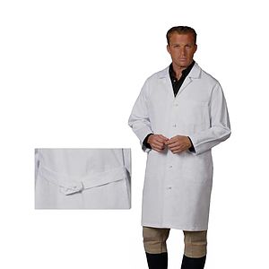 Fashion Seal Lab Coats - Unisex Three-Pocket 41" Full-Length Knot Button Lab Coat