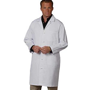 Fashion Seal Lab Coats - Unisex Three-Pocket 41" Full-Length Knot Button Lab Coat