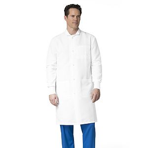 Fashion Seal - Fashion Seal Reusable Protective Apparel - Unisex Three-Pocket Snap-Front Comfort Back Barrier Protective Lab Coat
