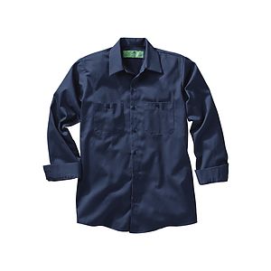 Red Kap Shirts -  Men's Long Sleeve Wrinkle-Resistant Cotton Work Shirt