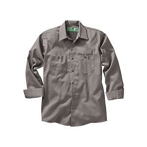 Red Kap Shirts -  Men's Long Sleeve Wrinkle-Resistant Cotton Work Shirt