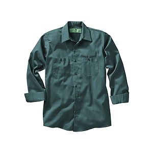 Red Kap Shirts -  Men's Long Sleeve Wrinkle-Resistant Cotton Work Shirt