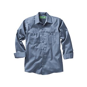 Red Kap Shirts -  Men's Long Sleeve Wrinkle-Resistant Cotton Work Shirt